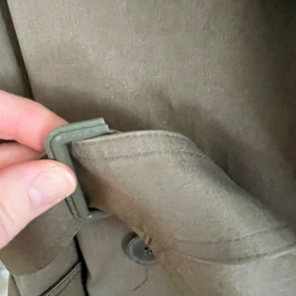 Worthington Womens Olive Green ThermoLite Lined Trenchcoat Size 8 - Picture 7 of 11